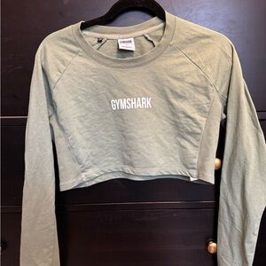 Gymshark Olive Long Sleeve Crop Top